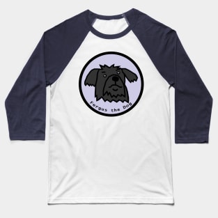 Portrait of Fergus the Dog in a Circle Baseball T-Shirt